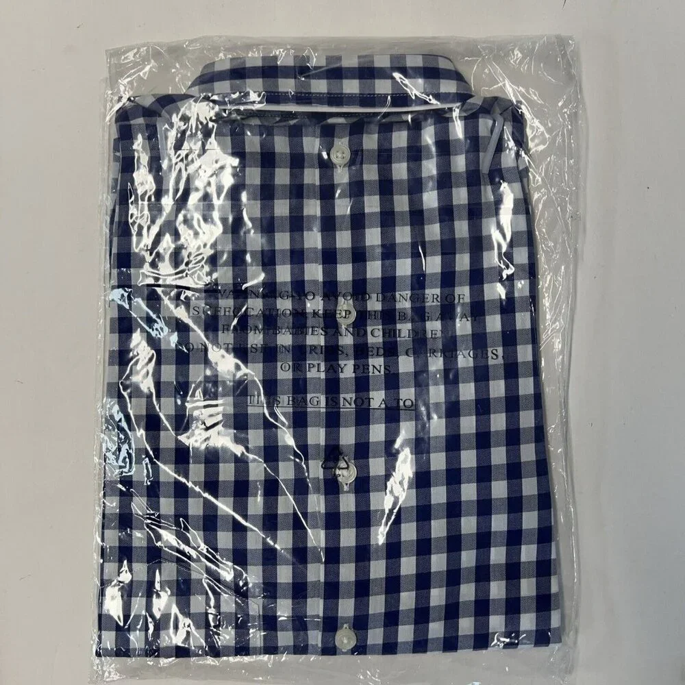 UNTUCKit Womens Belleza Button Up Long Sleeve Shirt~Various~Blue Gingham Top NWT - Picture 4 of 5